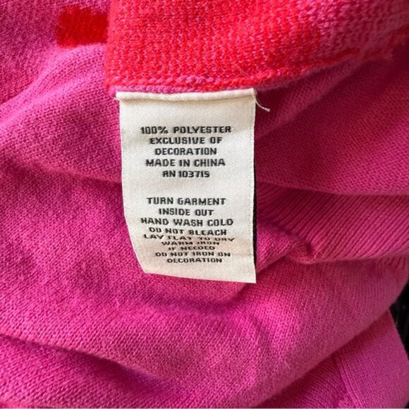 Nanette Lepore Red/ Pink Heart Sweater Size Large - Picture 7 of 8